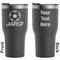 Soccer Black RTIC Tumbler - Front and Back