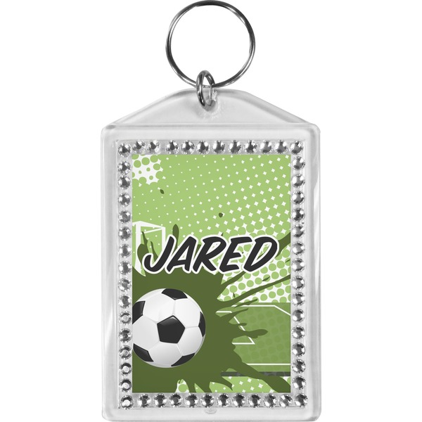 Custom Soccer Bling Keychain (Personalized)