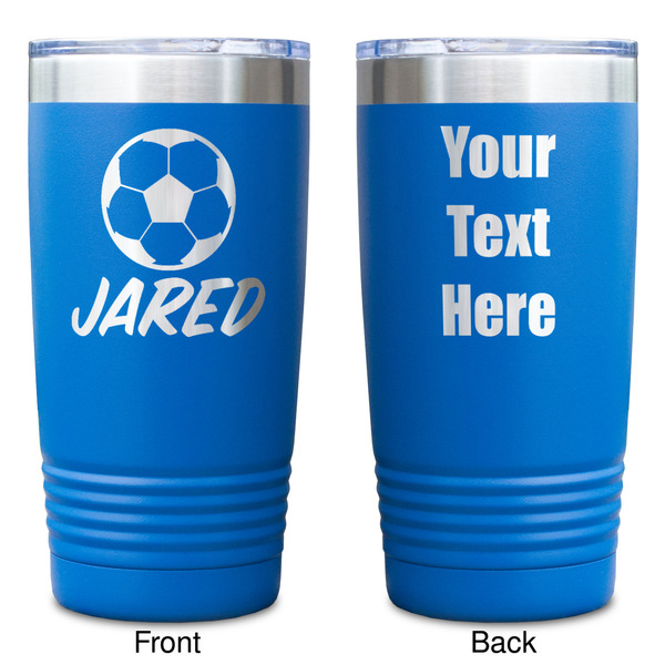 Soccer Blue Polar Camel Tumbler - 20oz - Double Sided - Approval