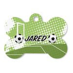 Soccer Bone Shaped Dog ID Tag - Large (Personalized)