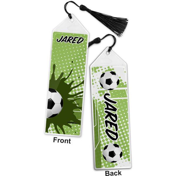 Soccer Bookmark with tassel - Front and Back