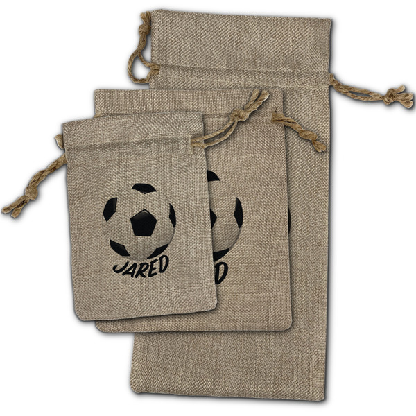 Soccer Burlap Gift Bags - (PARENT MAIN) All Three