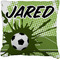 Soccer Faux-Linen Throw Pillow 18" (Personalized)