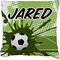 Soccer Faux-Linen Throw Pillow 20" (Personalized)