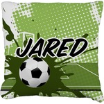 Soccer Faux-Linen Throw Pillow 26" (Personalized)
