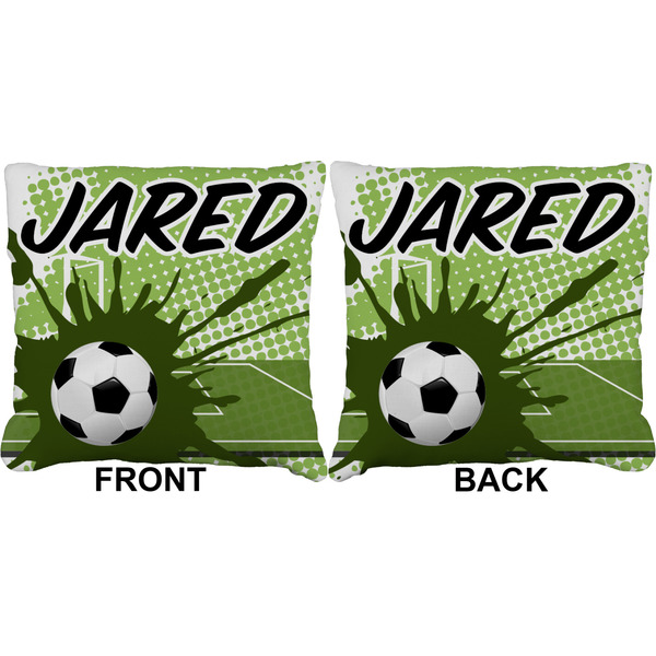 Soccer Burlap Pillow Approval