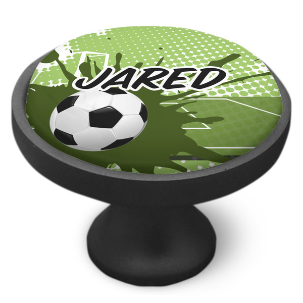 Soccer Cabinet Knob - Black - Side