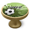 Soccer Cabinet Knob - Gold - Side