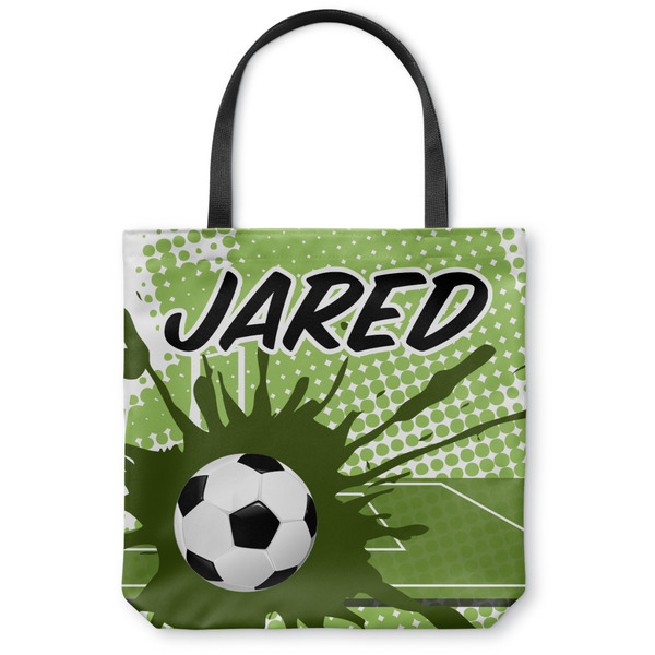 Custom Soccer Canvas Tote Bag - Large - 18"x18" (Personalized)