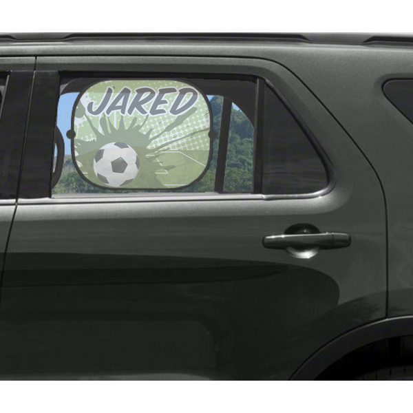 Soccer Car Sun Shade Black - In Car Window