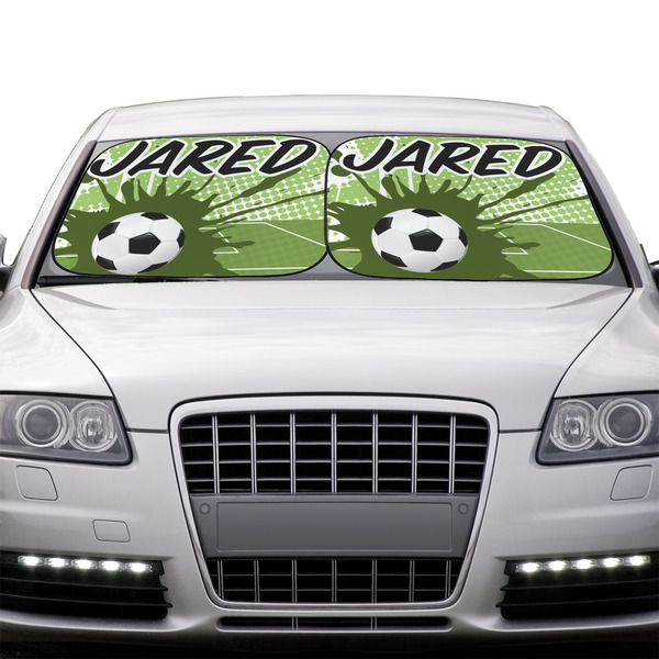 Soccer Car Sun Shades - IN CONTEXT