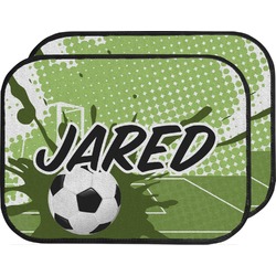 Soccer Car Floor Mats (Back Seat) (Personalized)