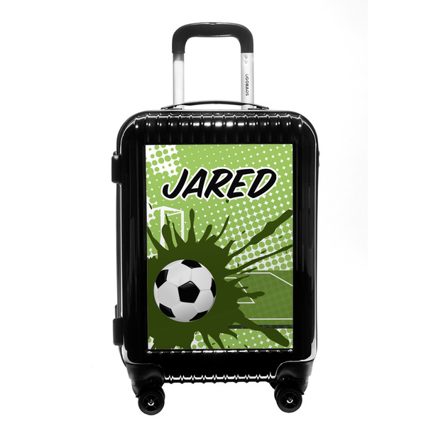 Custom Soccer Carry On Hard Shell Suitcase (Personalized)