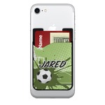 Soccer 2-in-1 Cell Phone Credit Card Holder & Screen Cleaner (Personalized)