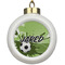 Soccer Ceramic Ball Ornament (Personalized)
