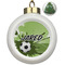 Soccer Ceramic Christmas Ornament - Xmas Tree (Front View)