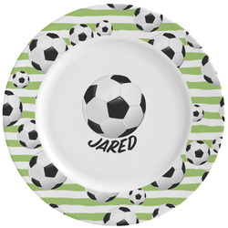 Soccer Ceramic Dinner Plates (Set of 4) (Personalized)