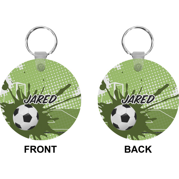 Soccer Circle Keychain (Front + Back)