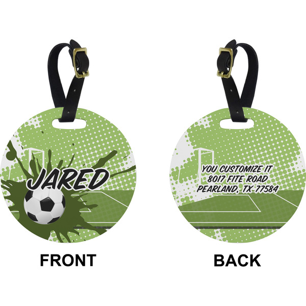 Soccer Circle Luggage Tag (Front + Back)
