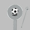 Soccer Clear Plastic 7" Stir Stick - Round - Closeup
