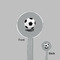 Soccer Clear Plastic 7" Stir Stick - Round - Front & Back