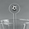 Soccer 5.5" Round Plastic Stir Sticks - Clear (Personalized)