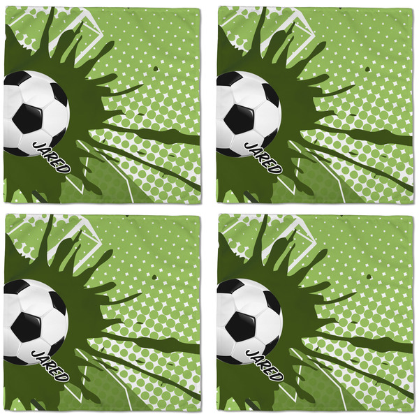 Soccer Cloth Napkins - Personalized Dinner (APPROVAL) Set of 4