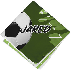 Soccer Cloth Cocktail Napkin - Single w/ Name or Text
