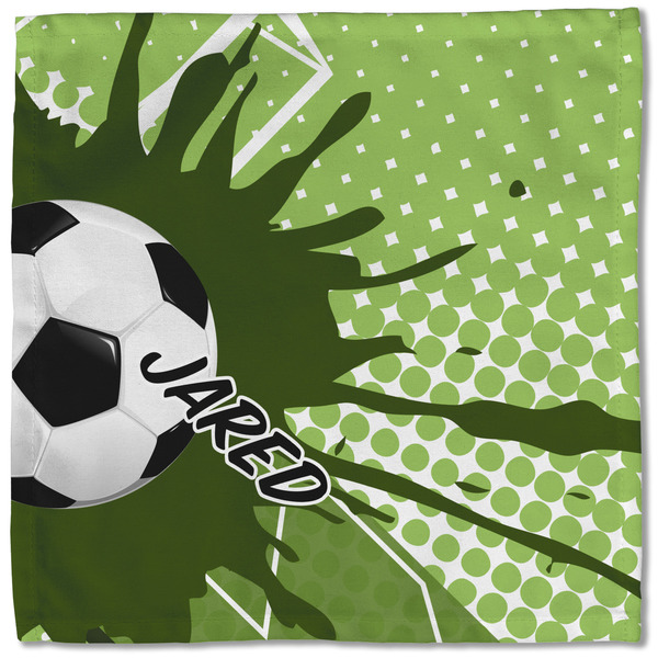 Soccer Cloth Napkins - Personalized Lunch (Single Full Open)