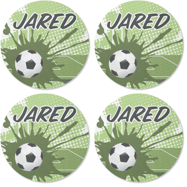 Soccer Coaster Round Rubber Back - Apvl