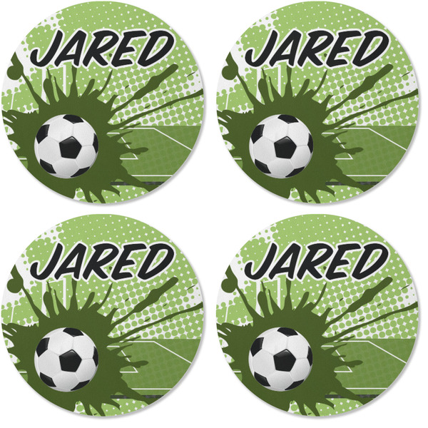 Soccer Coaster Round Rubber Back - Apvl