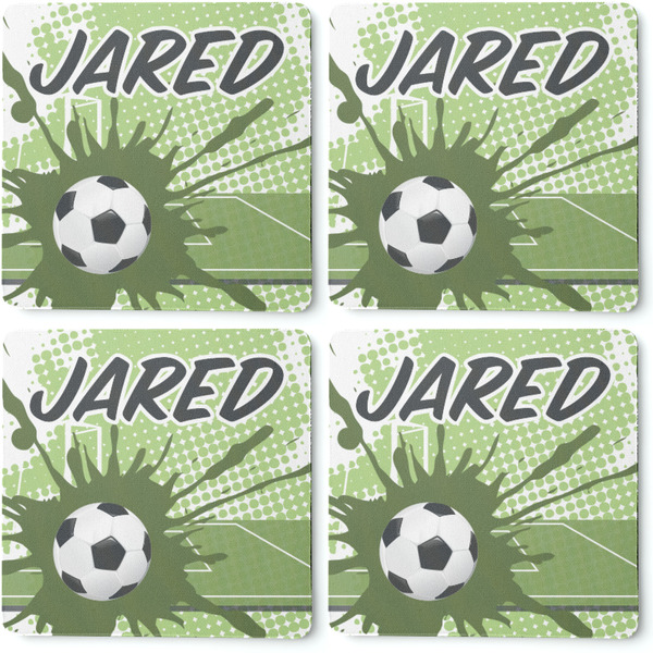 Soccer Coaster Rubber Back - Apvl