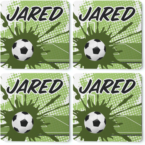 Soccer Coaster Rubber Back - Apvl