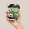 Soccer Coffee Cup Sleeve - LIFESTYLE