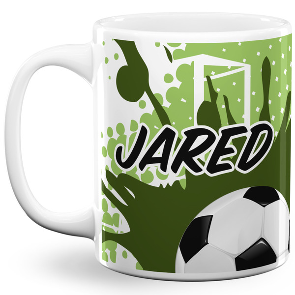 Custom Soccer 11 Oz Coffee Mug - White (Personalized)