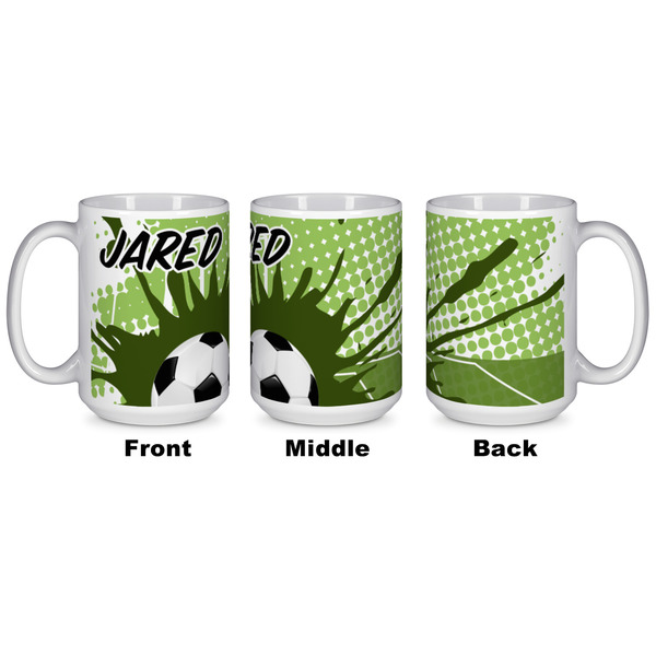 Soccer Coffee Mug - 15 oz - White APPROVAL