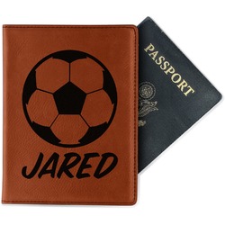 Soccer Passport Holder - Faux Leather (Personalized)