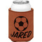 Soccer Leatherette Can Sleeve - Single Sided (Personalized)