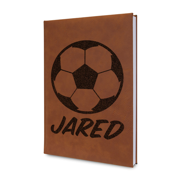 Custom Soccer Leatherette Journal (Personalized)