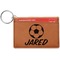 Soccer Leatherette Keychain ID Holder (Personalized)