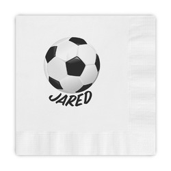 Soccer Embossed Decorative Napkins (Personalized)