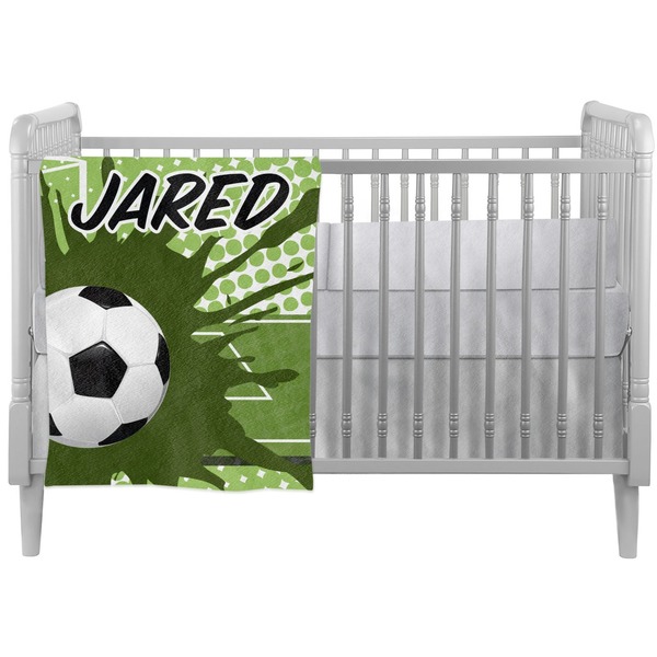 Custom Soccer Crib Comforter / Quilt (Personalized)