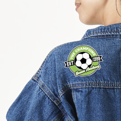 Soccer Twill Iron On Patch - Custom Shape - Large - Set of 4 (Personalized)