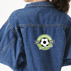 Soccer Twill Iron On Patch - Custom Shape - X-Large - Set of 4 (Personalized)