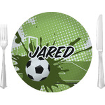 Soccer Glass Lunch / Dinner Plate 10" (Personalized)