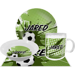 Soccer Dinner Set - Single 4 Pc Setting w/ Name or Text