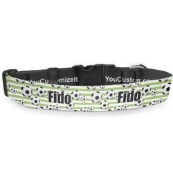 Soccer Deluxe Dog Collar - Large (13" to 21") (Personalized)
