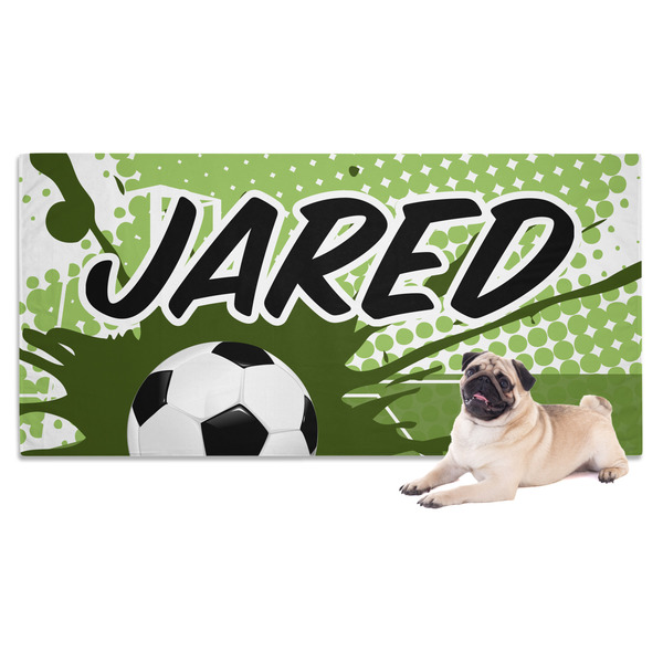 Custom Soccer Dog Towel (Personalized)