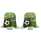 Soccer Drawstring Backpack Front & Back Small