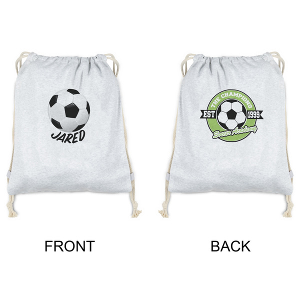 Soccer Drawstring Backpacks - Sweatshirt Fleece - Double Sided - APPROVAL